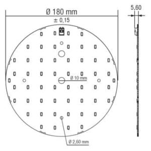 מודול לד עגול בקוטר 180 מ”מ בהספק 25.3W