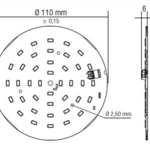 מודול לד עגול בקוטר 110 מ”מ בהספק 18.7W