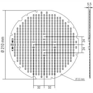 מודול לד עגול בקוטר 210 מ”מ בהספק 205W