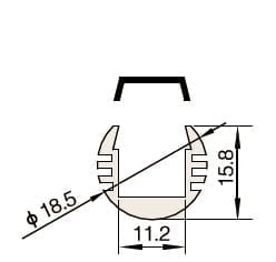 פרופיל אלומיניום 1818- 2 מ’